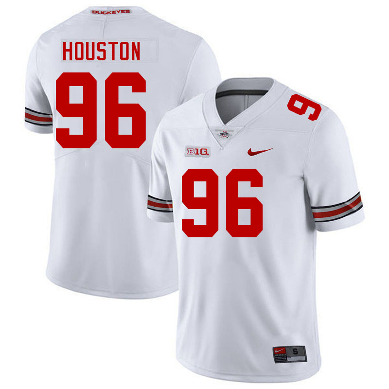 Ohio State Buckeyes Eddrick Houston Men's's #96 Authentic White College Football Jersey 2404JTFJ6